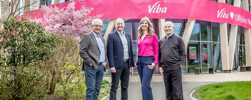 Viba Geschäftsführung Holger Storch, Marko Falk, Corinna Wartenberg und Karl Heinz Einhäuser